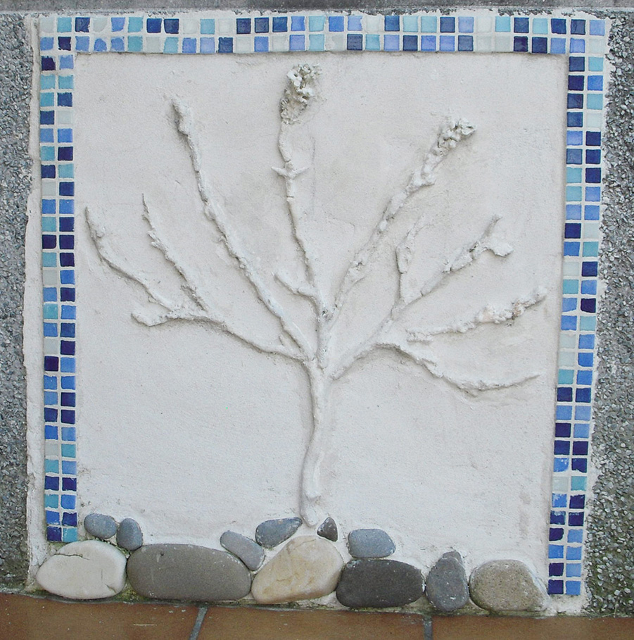 Outside wall mosaic design